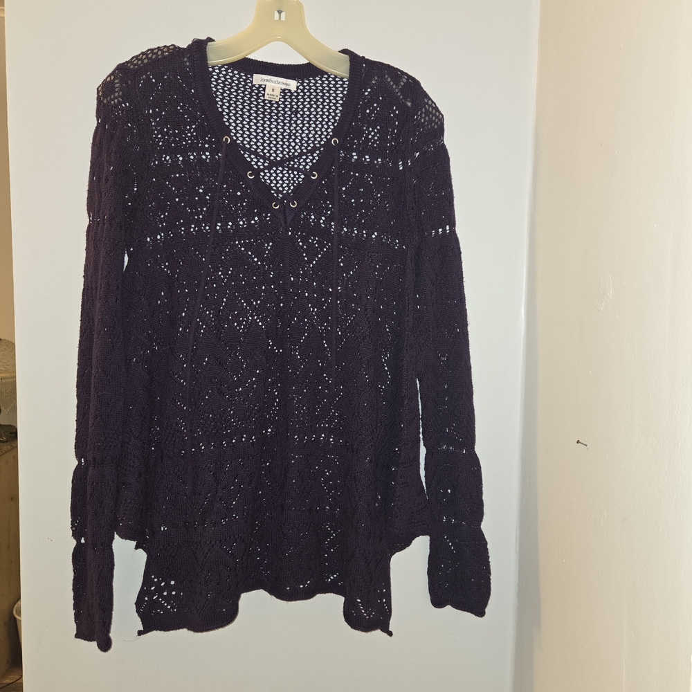 JohnPaulRichard Deep Purple Knit Hoodie